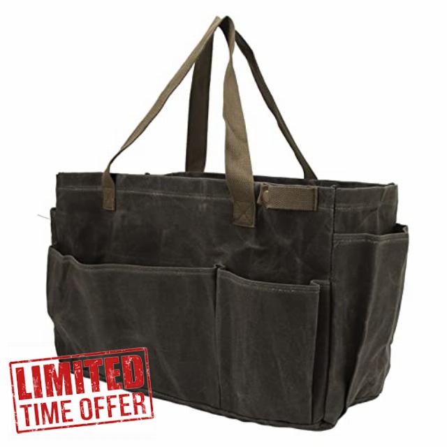 Gardening Tote Bag Garden Tool Bag Waterproof Large Capacity Garden Tote Organizer Bag Gardening Tool Kit Holder Canvas Bag