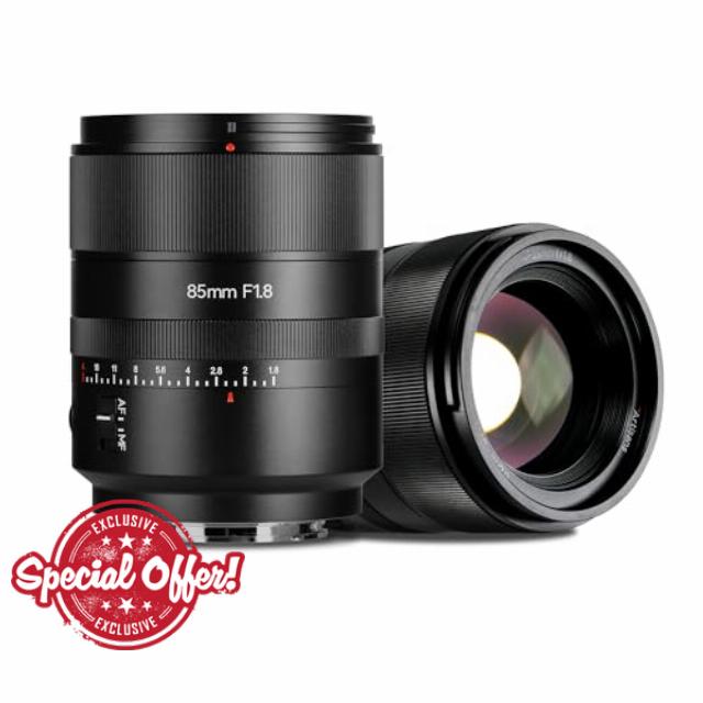 7artisans AF85mm f1.8 Full Frame Portrait Automatic Lens Compatible for Sony E Mount A7R5 R4 R3 M4 M3 ZVE10(Black)