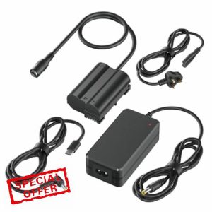 Mspalocell ENEL15 Dummy Battery Kit AC Power Supply Adapter with Battery Connector for Nikon D7500 D7000 D7200 D7100 D780 D750 D610 D600 D500 D810 D810A D800E D850 D800 Z5 Z6 Z7 Z6II Z7II Cameras