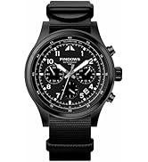 PINDOWS Watches for Men, Men's Chronograph Watch Big Dial Fashion Quartz Wristwatches with Stainl...