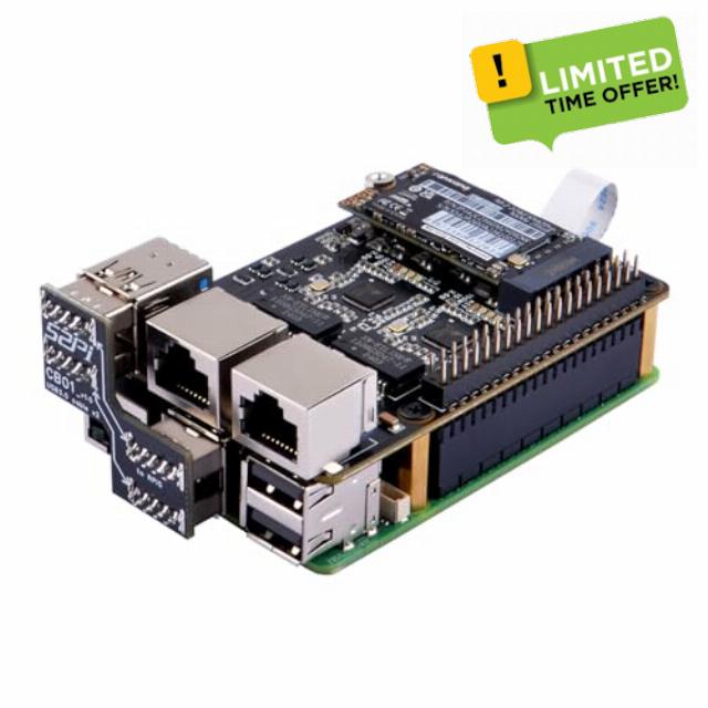 GeeekPi U2500 M.2 NVME Dual USB3.0 to 2.5g Ethernet for Raspberry Pi 5