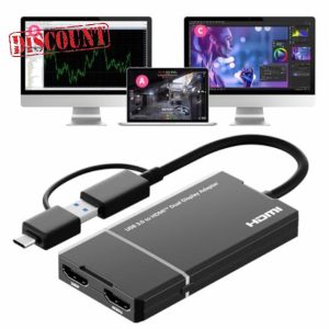 Aukuoy Dual 4K 30Hz HDMI splitter: HDMI Splitter Extended Display for Dual Monitor 4K@30Hz output