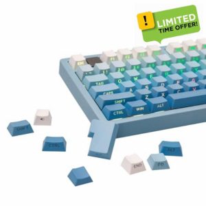 EPOMAKER 133-Key Double-shot Side-printed PBT Cherry Profile Keycap Set for Mechanical Gaming Keyboard