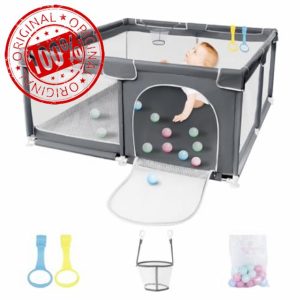 I BUY IT Baby Playpen with Anti-Collision Foam Breathable Mesh