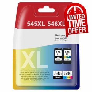 Hanink PG-545XL CL-546XL Ink Cartridges Black Tri-Colour Replacement for Canon 545 546 Ink Cartridges for PIXMA iP2850 MG2400 MG2450 MG2455 MG2500 MG2550 MG2900 MG2920 MG2950 MG305