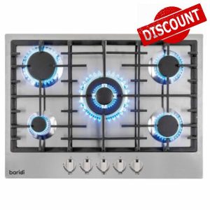 Baridi 70cm Gas Hob with 5 Burners