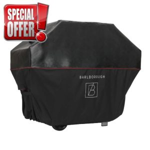Barlborough Premium BBQ Cover | Heavy Duty Waterpoof Barbeque Gas Charcoal Grill Cober | Windproof