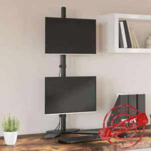 Tidyard Dual Screen Monitor Stand Computer Monitor Stand for Double Stacked Monitor Steel 75/100 mm
