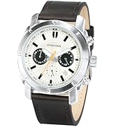 PINDOWS Watches for men, Men Multifunction Chronograph Fashion Business Casual Quartz Wristwatche...