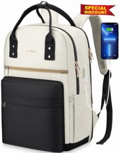 YAMTION Backpack Womens 15.6 Inch School Bags Waterproof Computer Bag with USB Port for Girls College Work