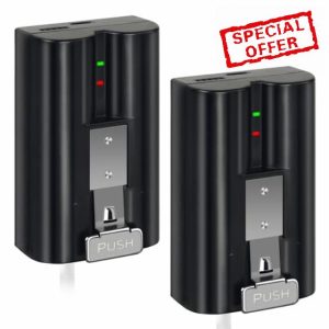 Bisoff 2Pack Rechargeable Battery for Ring Video Doorbell 2/3/3Plus/4 with Charger Station