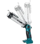 YEX-BUR LED Torch for Ryobi 18V ONE + Li-ion NiCd NiMh Battery, 25W 2000LM Bright Handheld Flashl...
