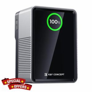 K&F Concept 99Wh V-Mount Battery with PD100W USB-C Fast Charging and Multi-Output Ports