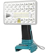 YEX-BUR Cordless LED Work Light for Ryobi 18-Volt ONE + Lithium Ion NiCd NiMh Batteries P108, 18W...
