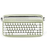 YUNZII ACTTO B503 Wireless Keyboard, Retro Bluetooth Aesthetic Typewriter Style Keyboard with Int...