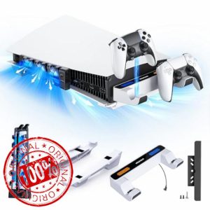 NexiGo PS5 Horizontal Stand With Charging Station for PS5 and Edge Controllers