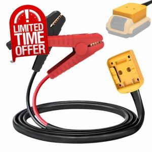 Sofofux Jumper Cables for Car Battery with Adapter for DeWalt 18V-20V Batteries