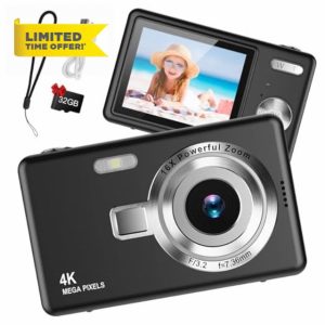 Digital Camera 1080P FHD Compact Camera 44MP Camera with 2.4" LCD Screen