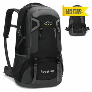 Coikes 60L Hiking Backpack Large Camping Rucksack Waterproof Backpacks for Men Women Lightweight Foldable Hiking Rucksack Daypack Travel Bag for Climbing Trekking Walking Mountaineer Outdoor Sports
