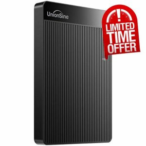 UnionSine 1TB External Hard Drive Portable Drive 2.5 Inch USB 3.0 SATA HDD Storage for PC