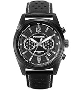 PINDOWS Watches for men, Men Multifunction Chronograph Fashion Business Casual Quartz Wristwatche...