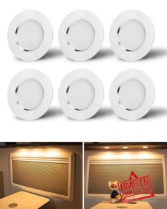 SUPAREE 12V LED Spot Lights Caravan 12V Campervan Lights LED Van Lights Interior LED 12V Ceiling Lights 3000K Warm White 2.5W for Motorhome Boat Camper 6 pack