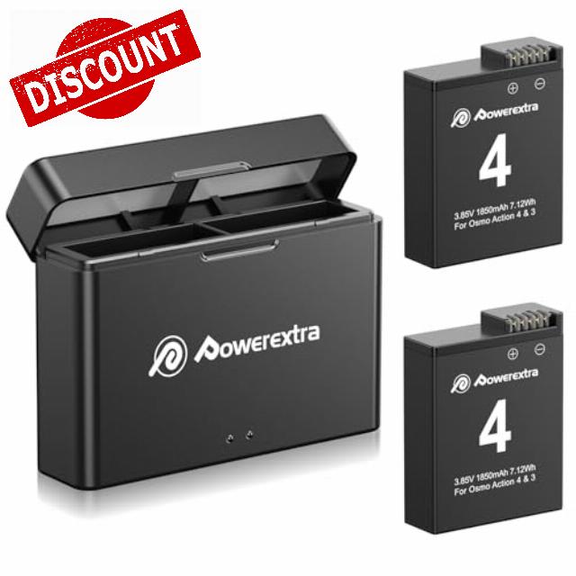 Powerextra Osmo Action 4&3 Battery Set