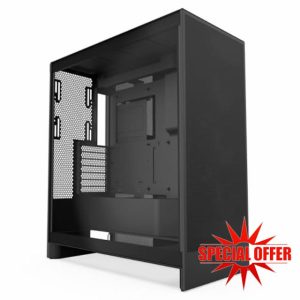 NZXT H7 Flow | Mid-Tower ATX Airflow Case | Supports 3 x 120mm Fans in Bottom for Direct GPU Cooling | Includes 3 x 120mm Front Fans | 420mm Front Radiator Support | Cable Management | Black