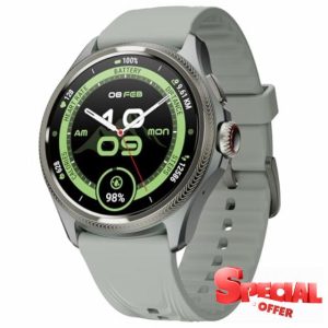TicWatch Pro 5 Enduro Smartwatch for Men 1.43" Android Wear OS Smart Watch Up to 90 Hrs Battery 7/24 Heart Rate Health Fitness Tracker Outdoor 5ATM GPS Compass Not Compatible with iPhone/iOS