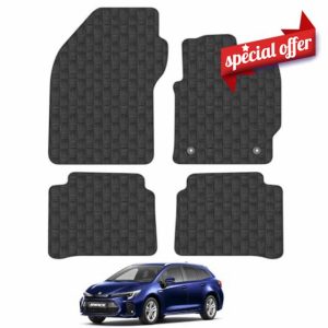Car Mats for Suzuki Swace (2021-Onwards) Car Floor Mats Premium Rubber Tailored Fit Set Accessory Black Custom Fitted 4 Pieces with Clips - Anti-Slip Backing