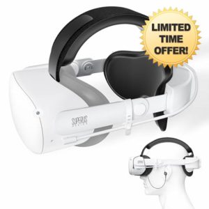 SUPERUS Battery Head Strap for Quest 2 with Earphones - Adjustable Elite Strap Replacement Accessories for Meta/Oculus Quest 2 - Extend Playtime & Reduce Head Pressure