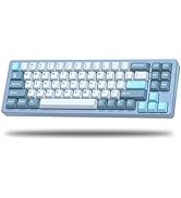 LQXQ SK80 Mechanical Keyboard 75%, Gaming Keyboard, Hot-Swap Keyboard, Gasket Mount RGB Custom Ke...