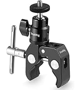 SMALLRIG Upgrade Camera Mount Clamp Kit, Small Ball Head Magic Arm with Clamp, Super Clamp with N...