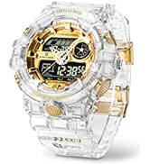 PINDOWS Watches for Men, Waterproof Analog Digital Sport Watches Multifunctional Outdoor Watch LE...