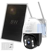 GENBOLT 2K Solar Security Camera Outdoor Wireless, Battery Operated PTZ WiFi Camera 6W 15000mAh R...
