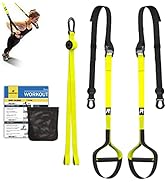 RHINOSPORT Sling Trainer Set with Door Anchor Adjustable Fitness Home Suspension - Suitable for T...