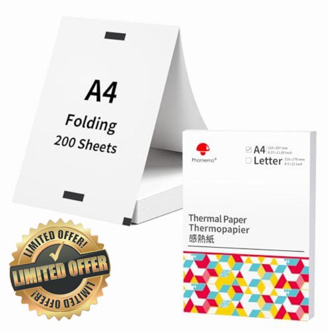 Phomemo A4 Thermal Printer Paper