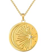 KRKC&CO 1.4mm Coin Pendant Necklace for Women, 18