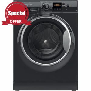 Hotpoint Anti-stain NSWM 846 BS UK 8kg Washing Machine - Black            [Energy Class A]