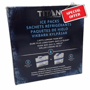 Titan Deep Freeze Ice Packs 2 x 600g and 4 x 350g Performance Pack