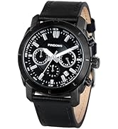 PINDOWS Watches for men, Waterproof Fashion Business Casual Multifunction Chronograph Quartz Men'...