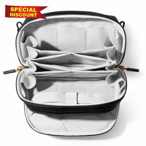 Inateck 180° Open Cable Organiser Bag Electronics Accessories Travel Bag Gadgets Organizer Travel Case