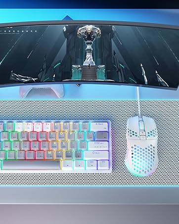 AULA 60 Percent Wired Mechanical Gaming Keyboard, 29 RGB Backlit Custom Hot Swappable Keyboard, R...
