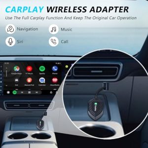 Bluetooth+WIFI Connection Converts Wired To Wireless Carplay Adapter Fit For Car Model 800+