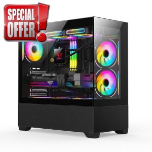IONZ KZ-V - PC Gaming ATX Case - Mid Tower | Tempered Glass