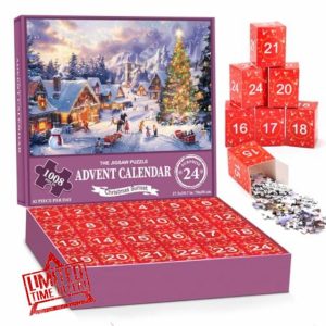 Advent Calendar 2024 Jigsaw Puzzle - Peaceful Snowy Christmas Sunset