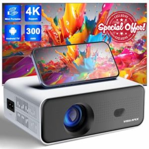 2024 Upgraded Smart Mini Projector - Auto Keystone