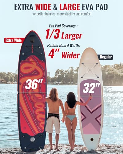 12' Inflatable Stand Up Paddle Board with Kayak Conversion Kit