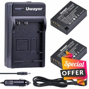 Uwayor 2-Pack LP-E17 Battery Charger Replacement Battery for Canon EOS RP Eos R10 T8i T7i T6i T6s SL2 SL3 EOS M3 M5 M6 EOS 200D 77D 750D 760D 800D 8000D Digital SLR Camera