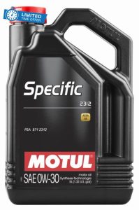 WOL 0w30 Fully Synthetic Engine Oil Motul Specific PSA 2312 0w-30 ACEA C2 106414 - OEM Approvals PSA Groupe PSA B71 2312 (5 L)
